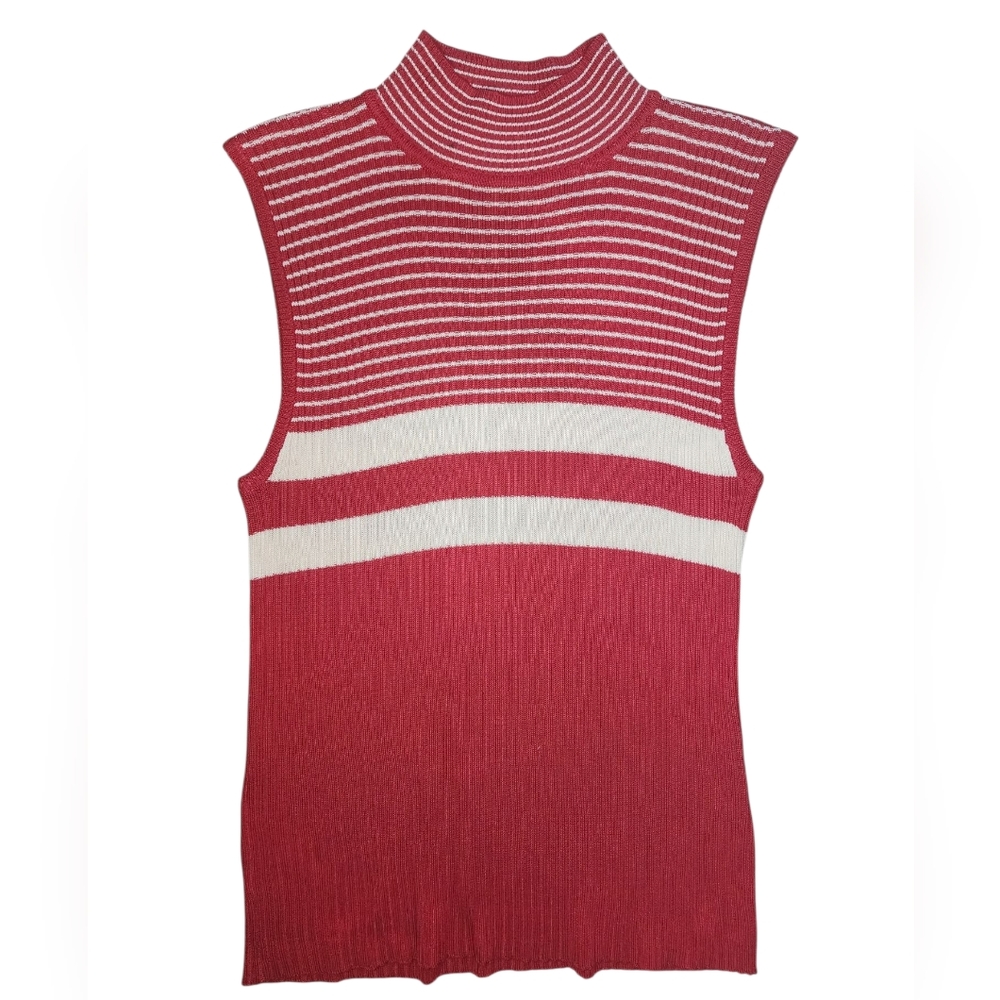 JOSEPH A. Qu'est-ce Que c'est silk? Red & White striped silk tank top, size L